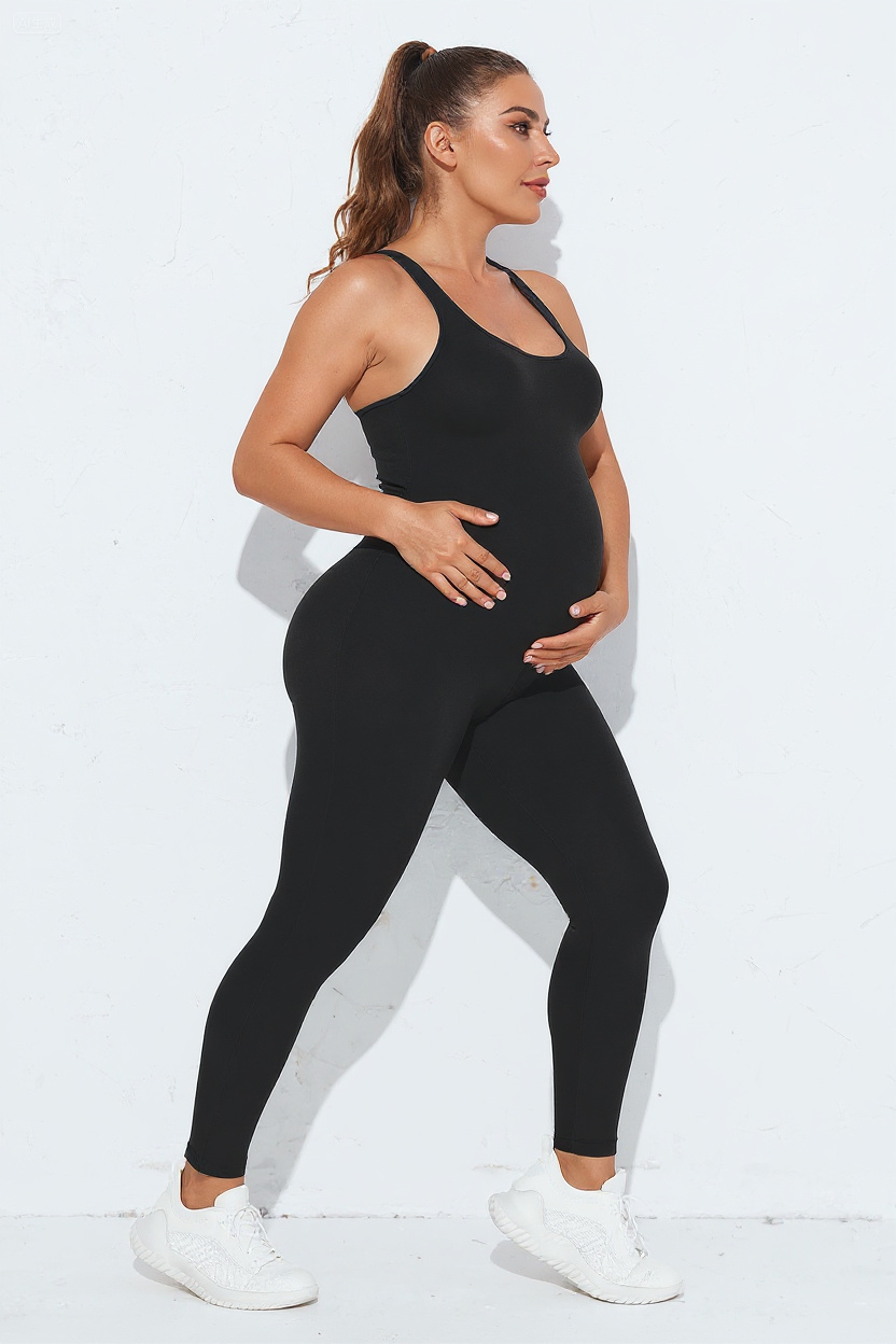 Pilates Yoga Pregnancy - Maternity Clothing Jumpsuits Solid Color Backless