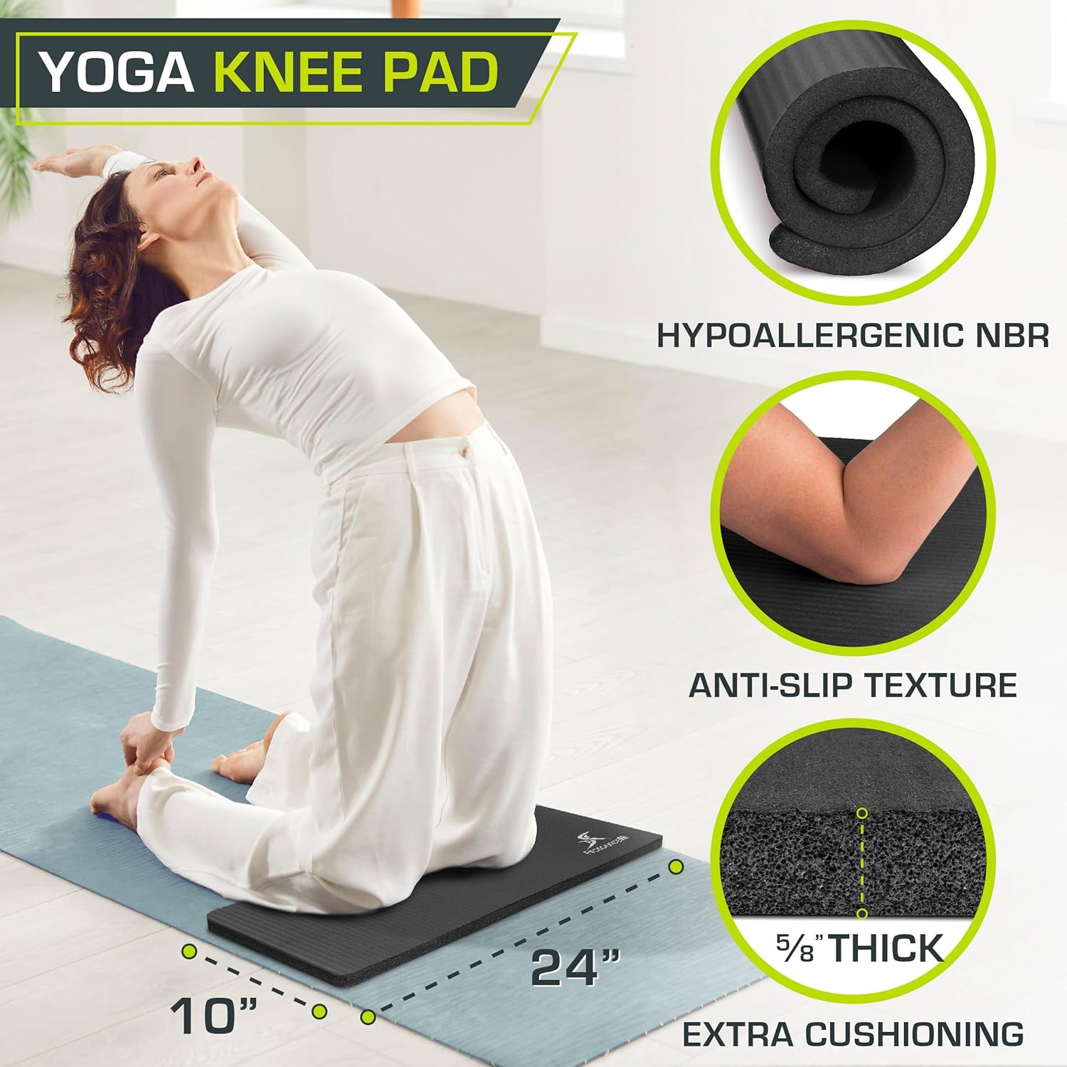 Extra Thick Yoga Knee Pad and  – Pilates Yoga Joint Bewertung und Preis