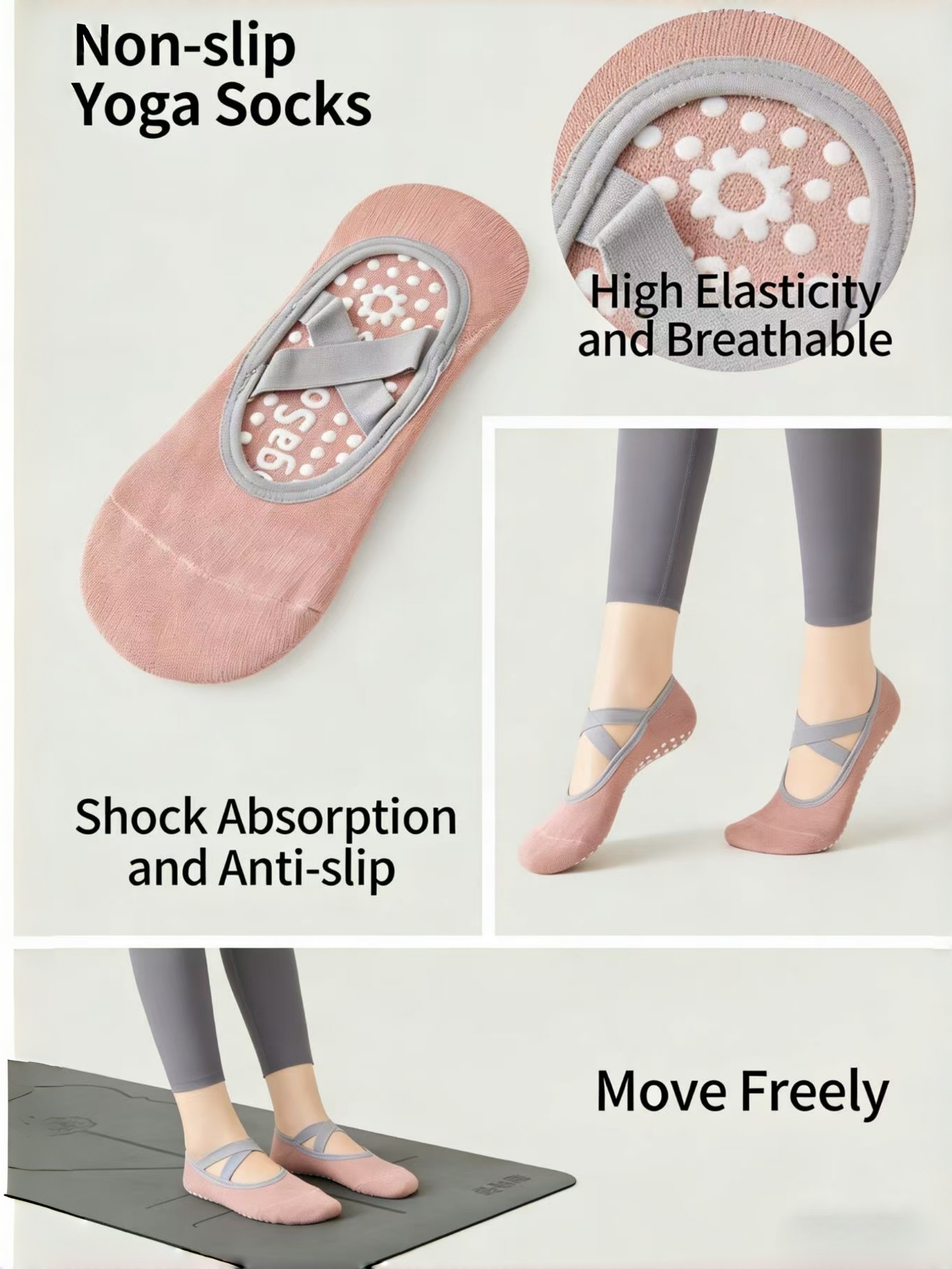 Women Yoga Sock Silicone Anti- – Pilates Yoga Sport Bewertung und Preis