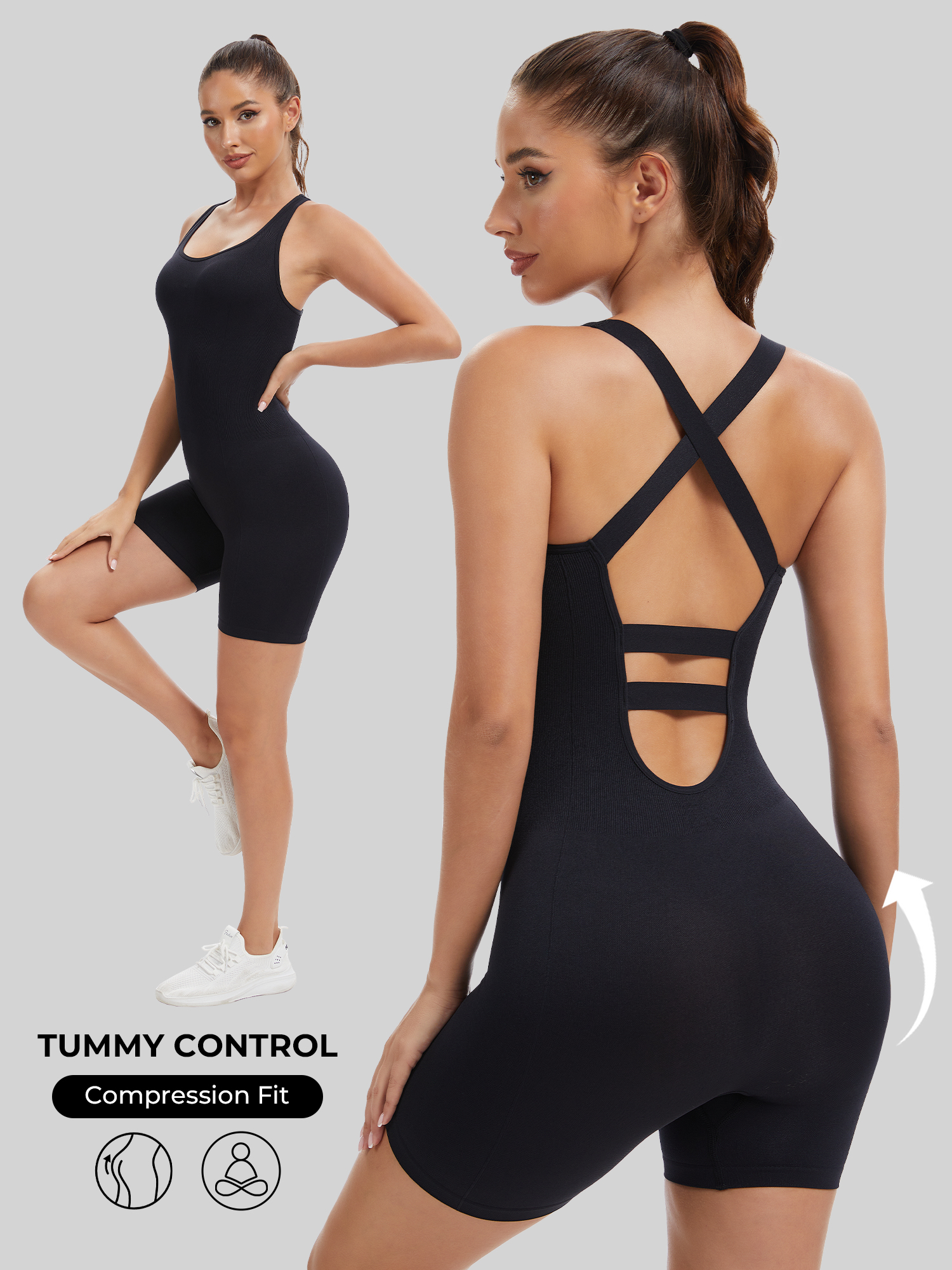 Knit Booty Lifting Bodysuit, Q – Pilates Yoga Sport Bewertung und Preis