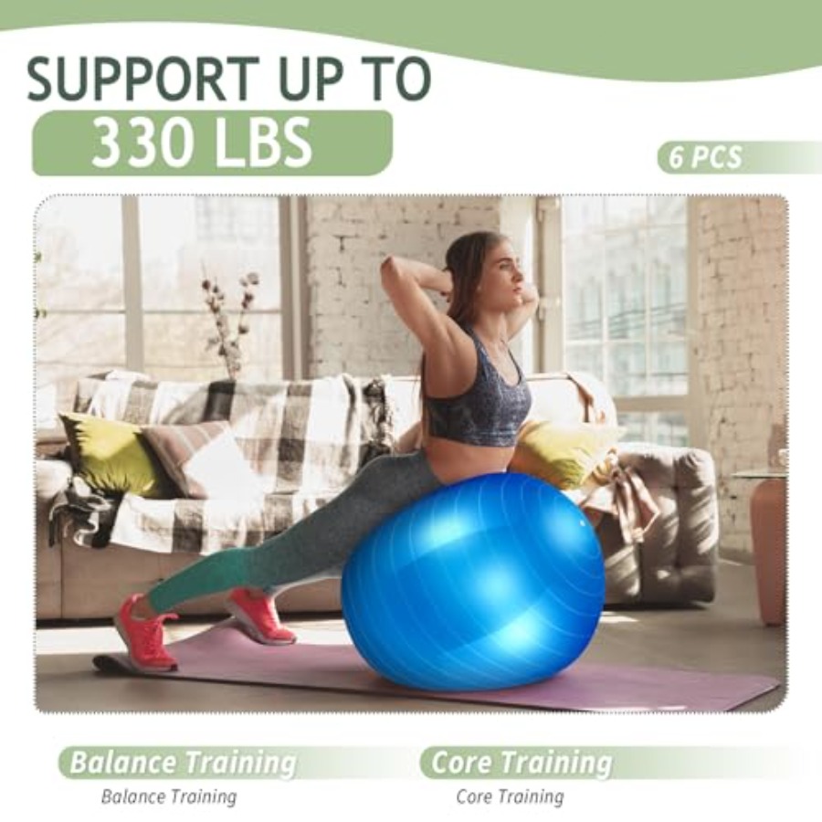 6 Pack Exercise Ball Bulk Infl – Pilates Yoga Pregnancy Bewertung und Preis