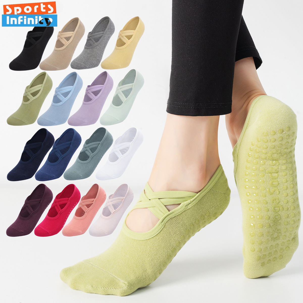 Fashion Cross Straps Backless  – Pilates Yoga Grip Socks Bewertung und Preis