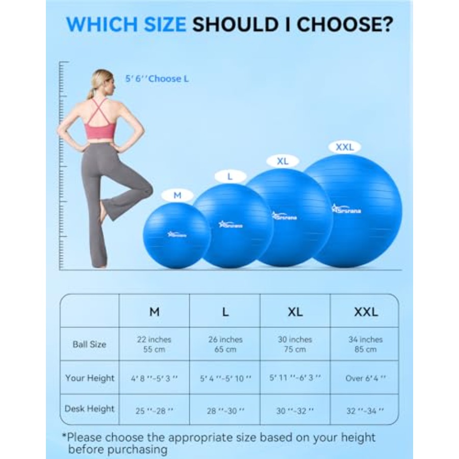 Exercise Ball - Anti-Burst Yog – Pilates Yoga Pregnancy Bewertung und Preis