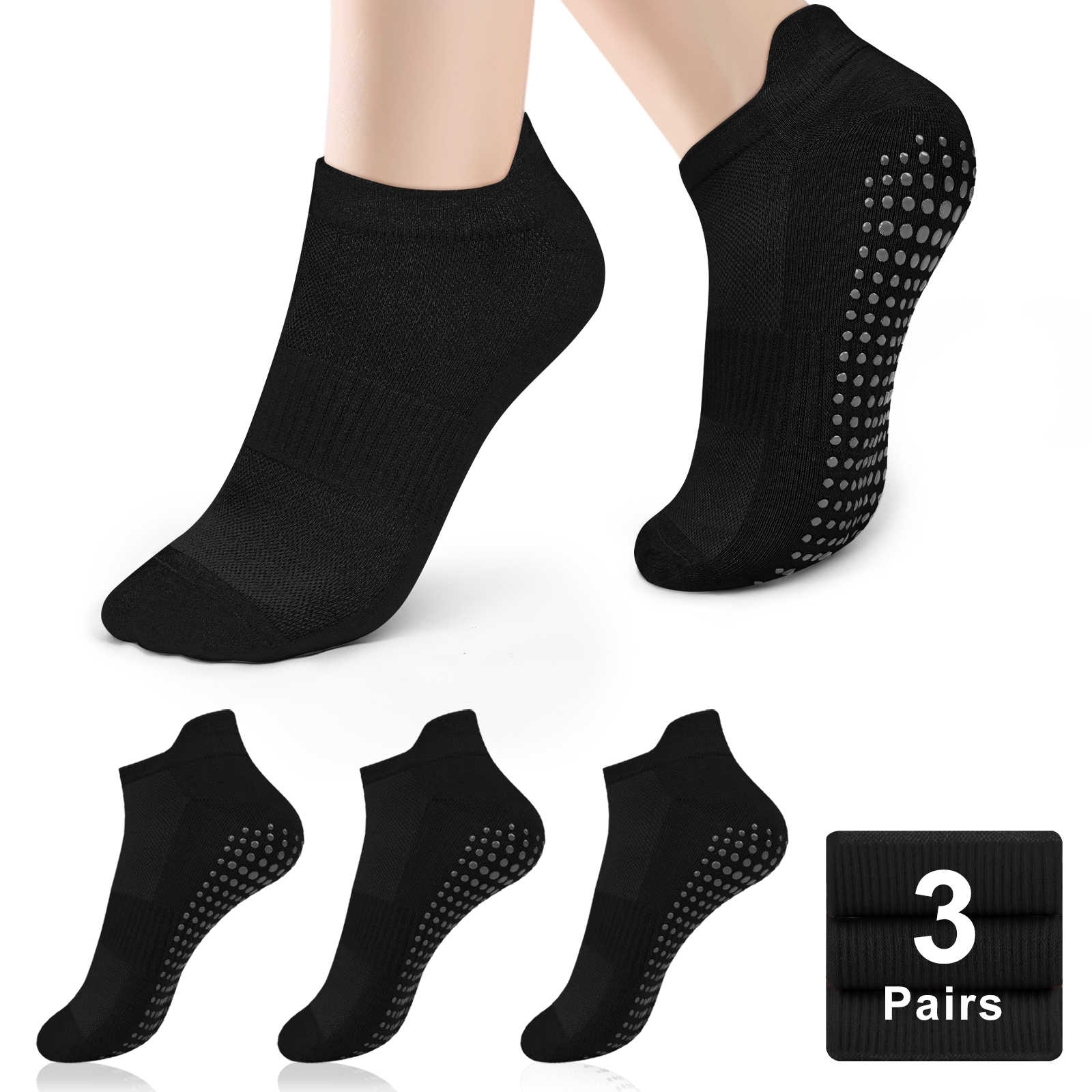 3 Pairs Yoga Socks Women Cotto – Pilates Yoga Grip Socks Bewertung und Preis